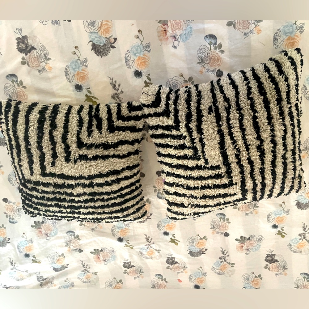 Structube Accent Cushions - black and white